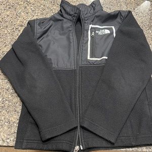 Black North Face Reflective fleece SIZE 7/8 & Columbia Rain Jacket 6/7